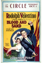 Rudolph Valentino and Lila Lee in Blood and Sand Vintage Artwork 1922 16x20 Canv - £56.21 GBP