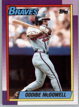 1990 Topps 329 Oddibe McDowell  Atlanta Braves - £0.77 GBP