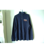 Ralph Lauren pullover with  three ponies emblem blue half zipper size large - $25.69