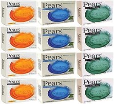 Pears Bar Soap Glycerine Variety Pack 12 Mint Extract Lemon &amp; Original  - £23.70 GBP