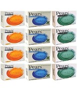 Pears Bar Soap Glycerine Variety Pack 12 Mint Extract Lemon & Original  - $30.00
