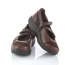 Skechers Shape Ups Brown Suede Leather Mary Janes Walking Shoes Womens 8 - £22.14 GBP