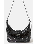 Fame Faux Leather Studded Trim Shoulder Bag - $937.83 MXN Fame Faux Leather Studded Trim Shoulder Bag - $937.83 MXN