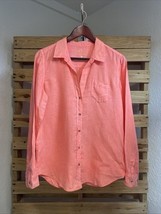 Lilly Pulitzer 20218 Anna Maria 100% Linen Button Front Shirt Size M BBL JD - $14.85