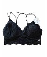 Tranquil &amp; True Womens Black Lace Bralette Double Strap Padded Bra Size 3X - $17.93 CAD