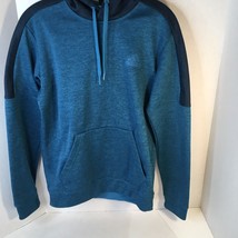 Men&#39;s Small Adidas Climawarm Fleece Lined Pull Over Hoodie heather teal two tone - £13.18 GBP