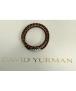 David Yurman 925 Sterling Silver Triple Wrap Mix Brown Leather Bracelet S - $2,866.74 MXN