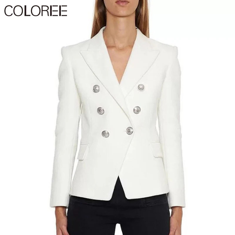 Korean  Blazer Mujer Ladies Elegant Office Abrigos Mujer Invierno Brand s White  - £179.34 GBP