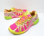 ASICS Gel Noosa Tri 9 Pink Yellow Athletic Running Shoes T4M6N Women Size 8 - $33.29
