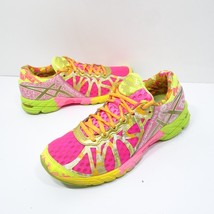 ASICS Gel Noosa Tri 9 Pink Yellow Athletic Running Shoes T4M6N Women Size 8 - £26.00 GBP