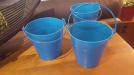 set of 3 rubber/plastic buckets with handle - £7.59 GBP