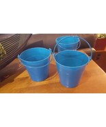 set of 3 rubber/plastic buckets with handle - £7.45 GBP