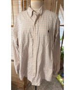 RALPH LAUREN CLASSIC FIT Large Men&#39;s L/S Button Down Shirt Window Pane P... - $29.95 CAD