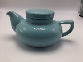 Pier One Teapot 5.5&quot; Light Blue Aqua Turquoise Ceramic Minimalist Small - £26.25 GBP