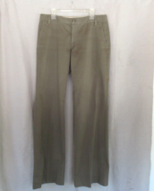 Banana Republic pants bootcut  flat front Size 6 olive green inseam 32&quot; - £10.80 GBP