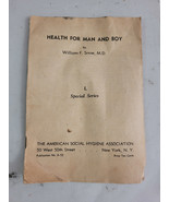 Vintage Pamphlet Health For Man And Boy Social Hygiene 1937 William Snow - £31.33 GBP