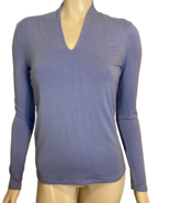 Talbots Women's V-Neck Knit Top Blue XS - $23.74