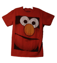 Sesame Street Elmo Big Box Face Mens Red Graphic Tee Shirt Size Small - $19.79