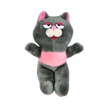 12&quot; VINTAGE SUPERIOR TOY + NOVELTY NERMAL FAKIE GREY CAT STUFFED ANIMAL ... - £26.27 GBP