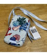 Vera Bradley Anchors Aweigh Lighten Up RFID Mini Cellphone Crossbody Blue - $602.62 MXN