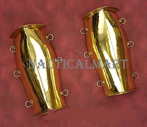 Medieval LARP Late Roman Greaves - Brass By Nauticalmart