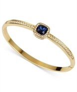 Charter Club Gold-Tone Pave and Colored Crystal Halo Bangle Bracelet - $26.99