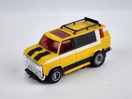 Vintage 1977 Ideal TCR Slot Car Chevy Custom Van w/ ladder Yellow Very Clean - £21.12 GBP