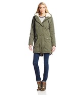 Bench Women&#39;s Long Green Hawkish Jacket Winter Coat w Soft Lining BLKA17... - £106.34 GBP