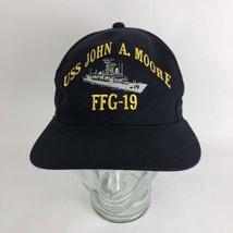 The Corps USS John A Moore FFG-19 U.S. Navy Embroidered Blue Snapback Hat Cap - £14.36 GBP