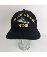 The Corps USS John A Moore FFG-19 U.S. Navy Embroidered Blue Snapback Ha... - £14.25 GBP