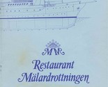 Restaurant Malardrottningen Yacht Hotel Menu Stockholm Sweden Barbara Hu... - $27.72