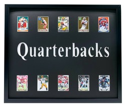 NFL Quarterbacks Framed 10 Football Card Collage Lot Brady Rodgers Mahomes Favre - £167.12 GBP