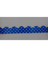 Blue White Polka Dots Bulletin Board Border 12.5 feet Classroom Decoration - €3,40 EUR