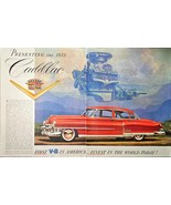Cadillac Red Hard Top America&#39;s Finest 2 page ad Engine 1953 Vintage Pri... - $270.84 MXN