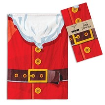 Christmas Kitchen Linen Cotton Dish Tea Towel - Santa Claus Suit - Pack ... - £47.76 GBP