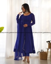 Sawan special blue leheriya printed anarkali dress for womens,anarkali s... - $50.00