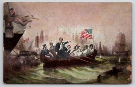 Battle Of Lake Erie Painting In Capitol Washington DC Postcard M27 - £3.14 GBP