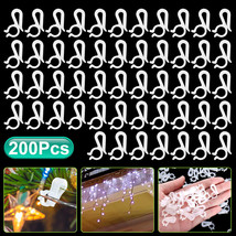 200Pcs String Light Hooks Clip For Christmas Outdoor Holiday Party Hangi... - $20.99