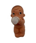 Vintage LaFlex France Sitting Baby Squeaker Doll Bottle Rubber Toy - $449.28 MXN