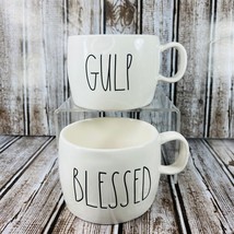 Rae Dunn Mug Coffee Soup By Magenta White Blessed Gulp 181 Short Style - £35.85 GBP
