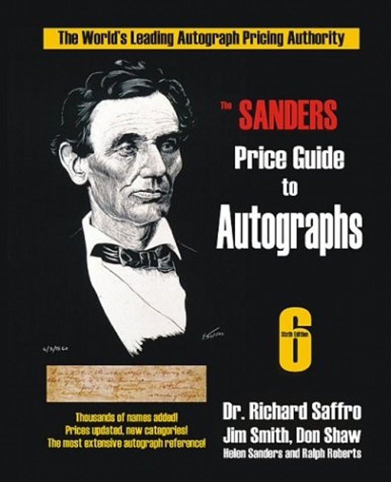 The Sanders Price Guide to Autographs: The World&#39;s Leading Autograph Pri... - $20.00