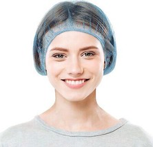 Blue Nylon Hair Nets 28&quot; 1000ct Disposable Hairnets Caps w/ Elastic Edge... - £82.72 GBP