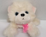 Vintage 1993 Tyco Puppy Puppy Puppies White Cream Dog Plush Pink Bow Poi... - $93.95