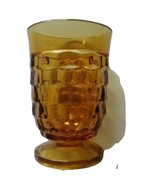 Vintage Amber Indiana Whitehall Colony Footed Juice Glass 3 3/4&quot; Tall - $13.72