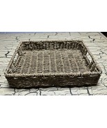 Brown Woven Wicker Storage Basket Decorative Home Decor Rustic Country - $12.59