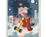 Kirby v King Dedede Japanese Edo Style Giclee Poster Print Art 12×17 Mondo - $74.90