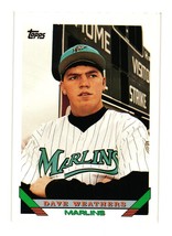 1993 Topps #739 Dave Weathers Florida Marlins - £3.15 GBP