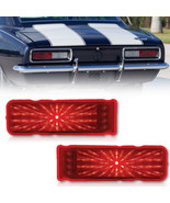 Red LED Rear Tail Brake Stop Light Lamp Lenses Pair for 67 1967 Chevy Ca... - £62.12 GBP