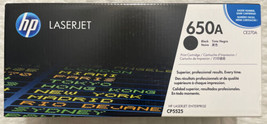 HP 650A Black Toner CE270A HP LaserJet Enterprise CP5525 OEM Sealed Retail Box - £150.64 GBP