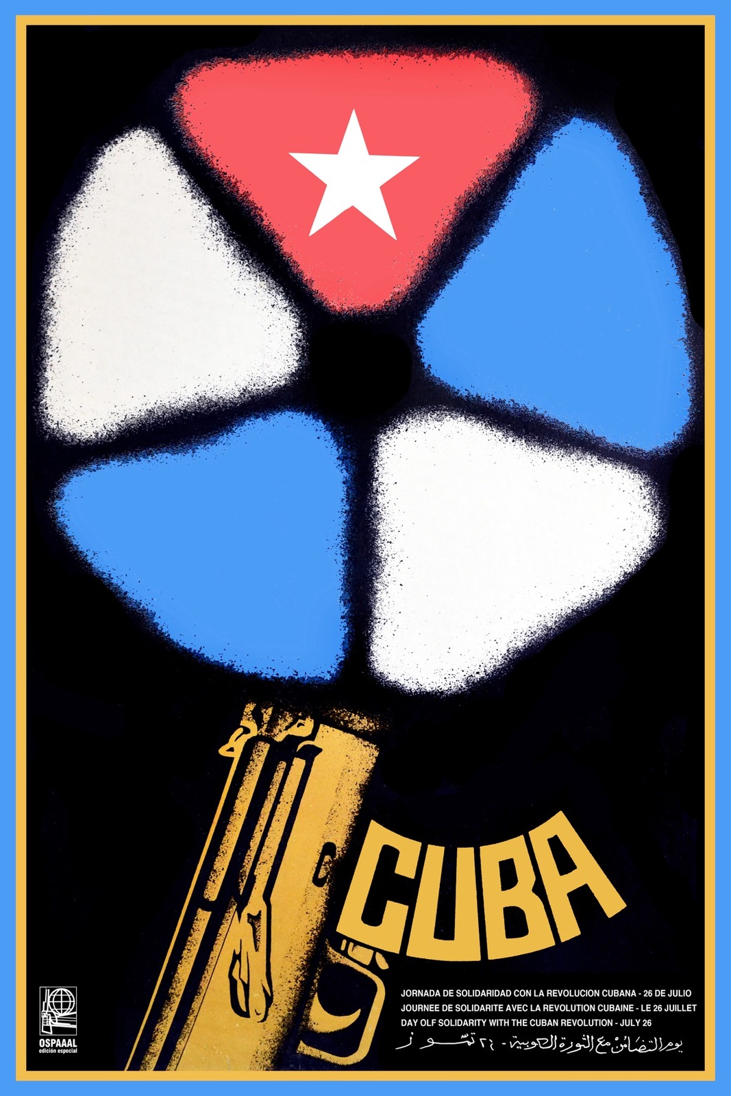 11738.Political Poster decor.Room wall design.Cold War history.Cuban flag art